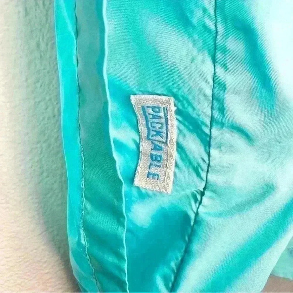 Columbia Sportswear Kids Lightweight Teal Packable Windbreaker Size Large - Picture 10 of 16